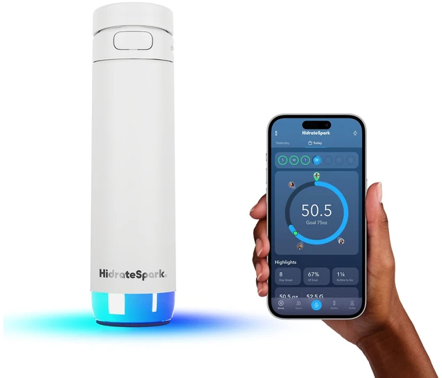HidrateSpark PRO 2 älyjuomapullo, 0,62 l, valkoinen