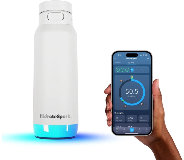 Gertuvė „HidrateSpark PRO 2“ išmanusis buteliukas, 950 ml, baltas