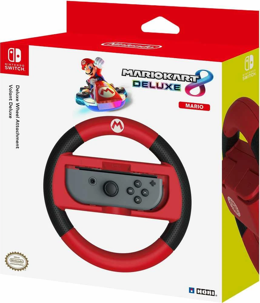 HORI Mario Kart 8 Deluxe Racing Wheel (Mario), skirtas Nintendo Switch