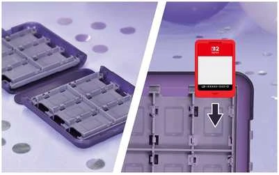 HORI - 24-Game Card Case (Gengar & Mimikyu) - Violetinė