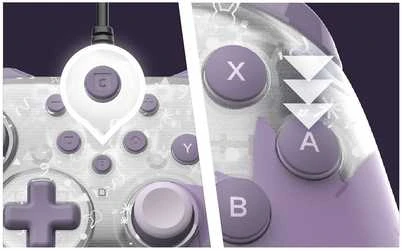 HORI - HORIPAD, skirtas „Switch 2“ (Gengar ir Mimikyu) - violetinė
