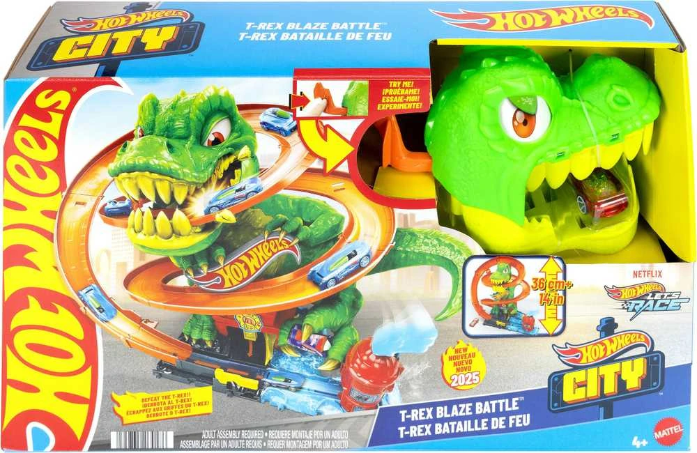 Mattel HOT WHEELS CITY rinkinys – Dinozauras gaisrinėje (JBM73)