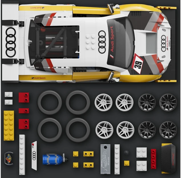 MATTEL BRICK SHOP HOT WHEELS Elite Audi R8 LMS konstruktorius (JFT18)