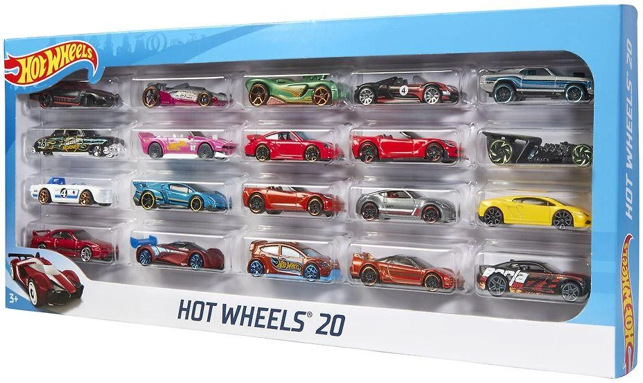 Mattel Dvidešimties „Hot Wheels“ automodelių rinkinys