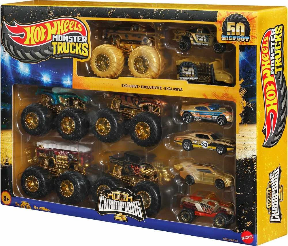 Hot Wheels Monster Trucks Bigfoot Trophy Champions autokokoelma