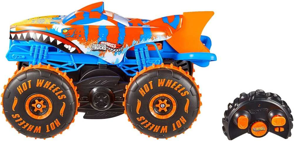 Mattel HOT WHEELS MONSTER TRUCKS RC automodelis – Tigrinis ryklys (JFR39)