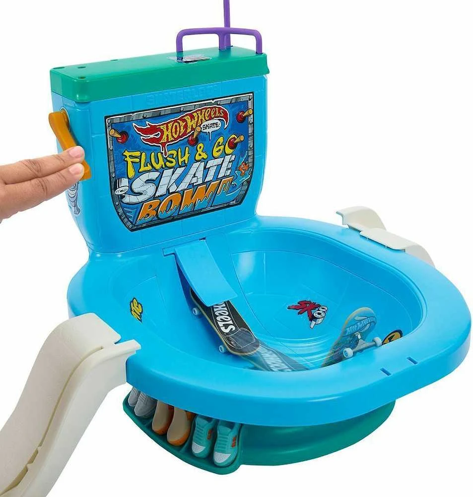 Žaislinė trasa Hot Wheels Mattel HW rinkinys „Riedlenčių parkas - unitazas“