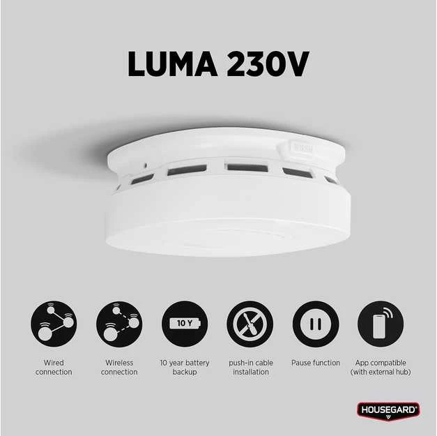 Housegard Luma 230V palovaroitin