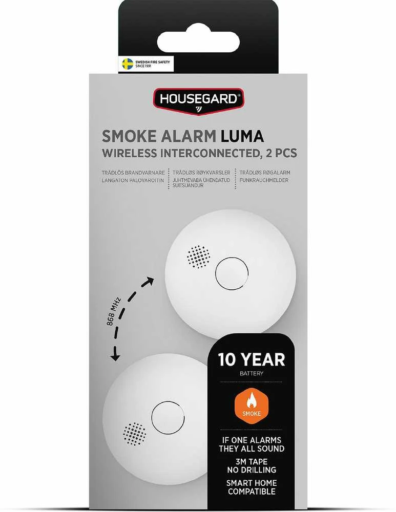 Housegard Housegard Luma dūmų signalizatorius, SA750, 2 pak