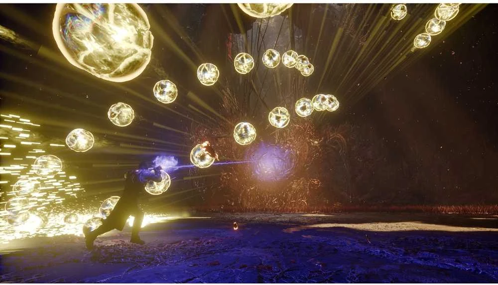 Sony Housemarque SAROS: kovos scena su efektais