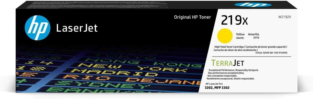 Originalus HP TerraJet dažiklis W2192X, HP 219X, geltonas, 2500p, didelės talpos