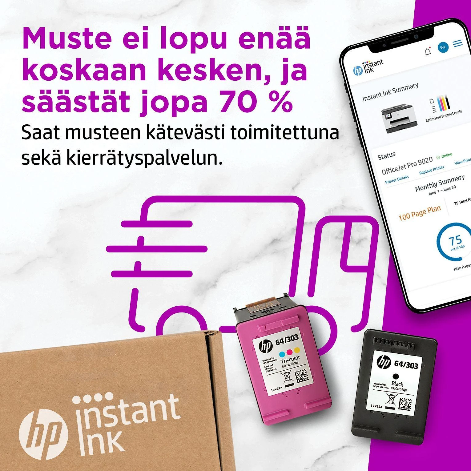 Hewlett Packard (HP) HP 305 trijų spalvų rašalinio spausdintuvo kasetė