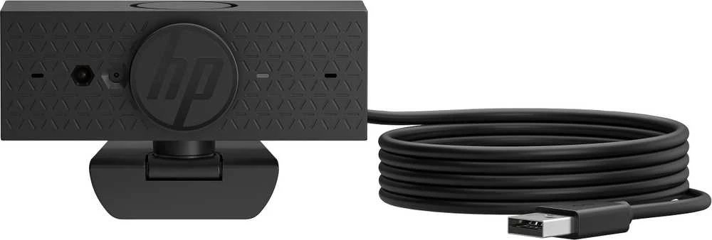 HP 625 USB FHD konferencijų verslo internetinė kamera – pakreipta, pasukama, dvigubą triukšmą mažinantis mikrofonas, HDR, suderinama su „Windows Hello“, pritvirtinama – Juodas