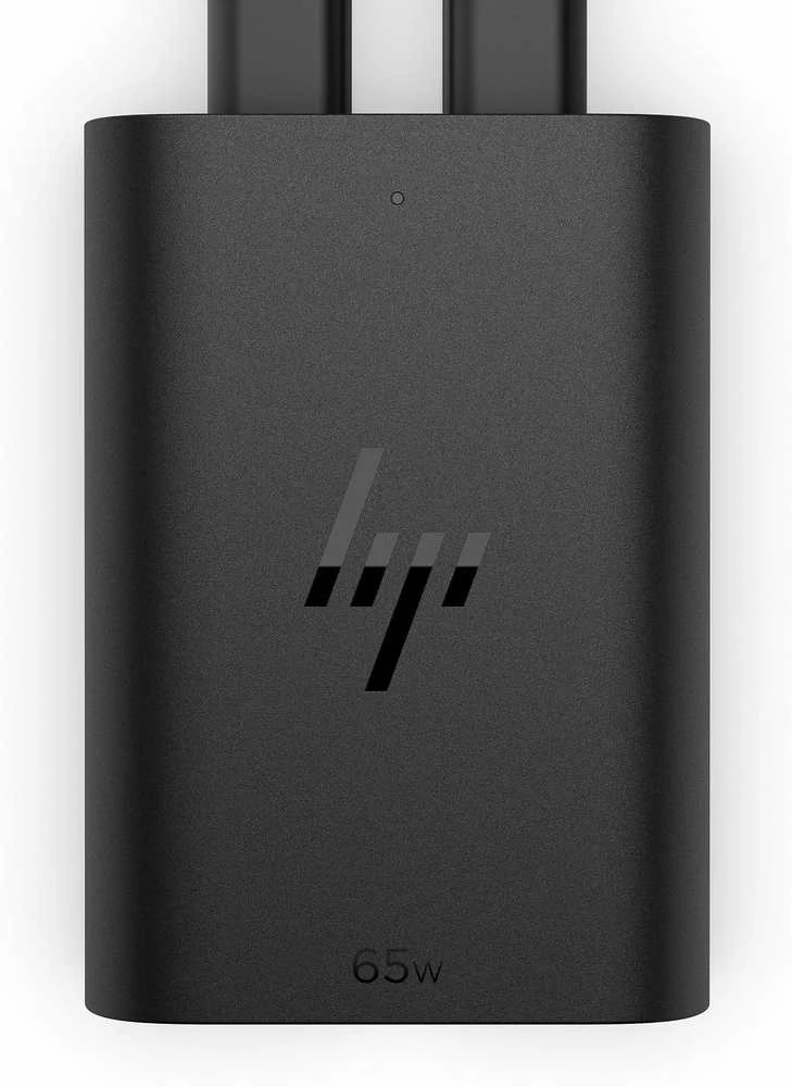 HP 65 W USB-C dviejų prievadų (45 W + 20 W) GaN kintamosios srovės maitinimo adapteris Kelioninis nešiojamojo kompiuterio įkroviklis / tinka ProBook 440 450 445 455, EliteBook 630 640 650 660 645 655 665 830 840 5 458 8 5 8 865, x360 1040 G6 G7 G8 G9 G10 G11, laumžirgis