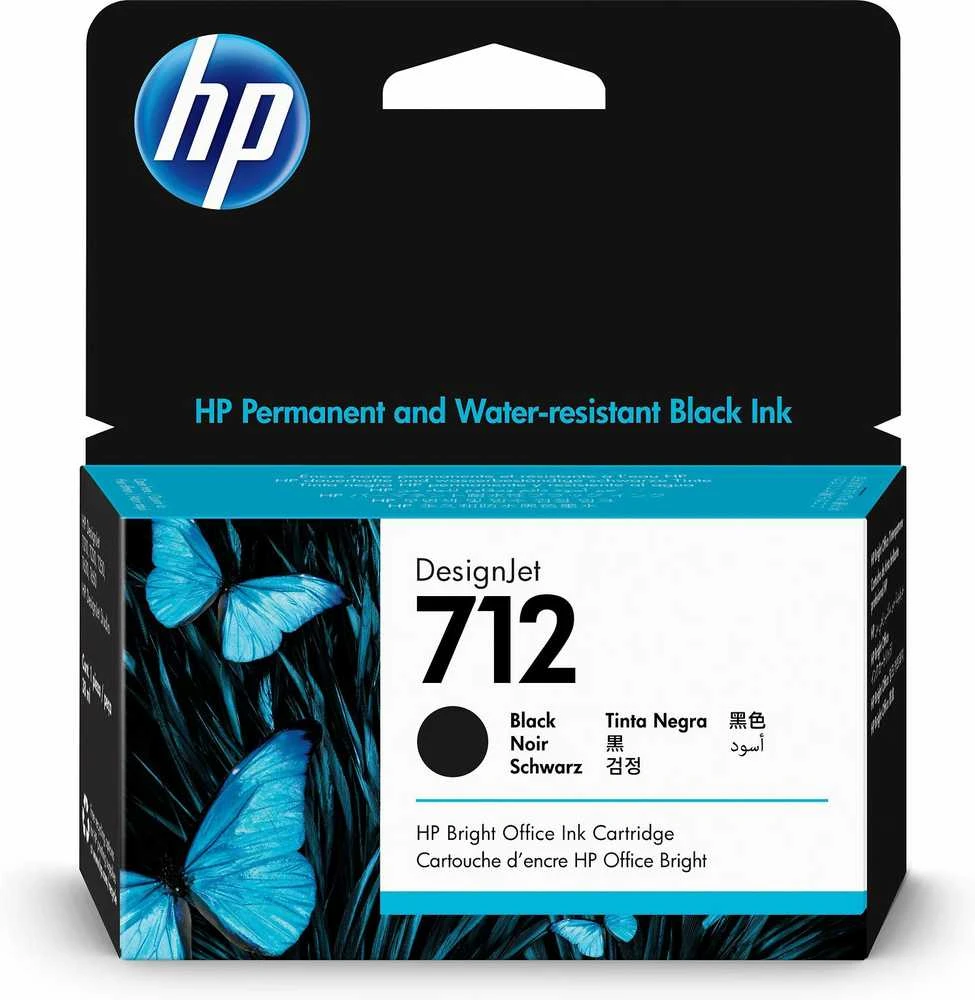 Hewlett Packard (HP) HP 712 38 ml juoda DesignJet rašalo kasetė