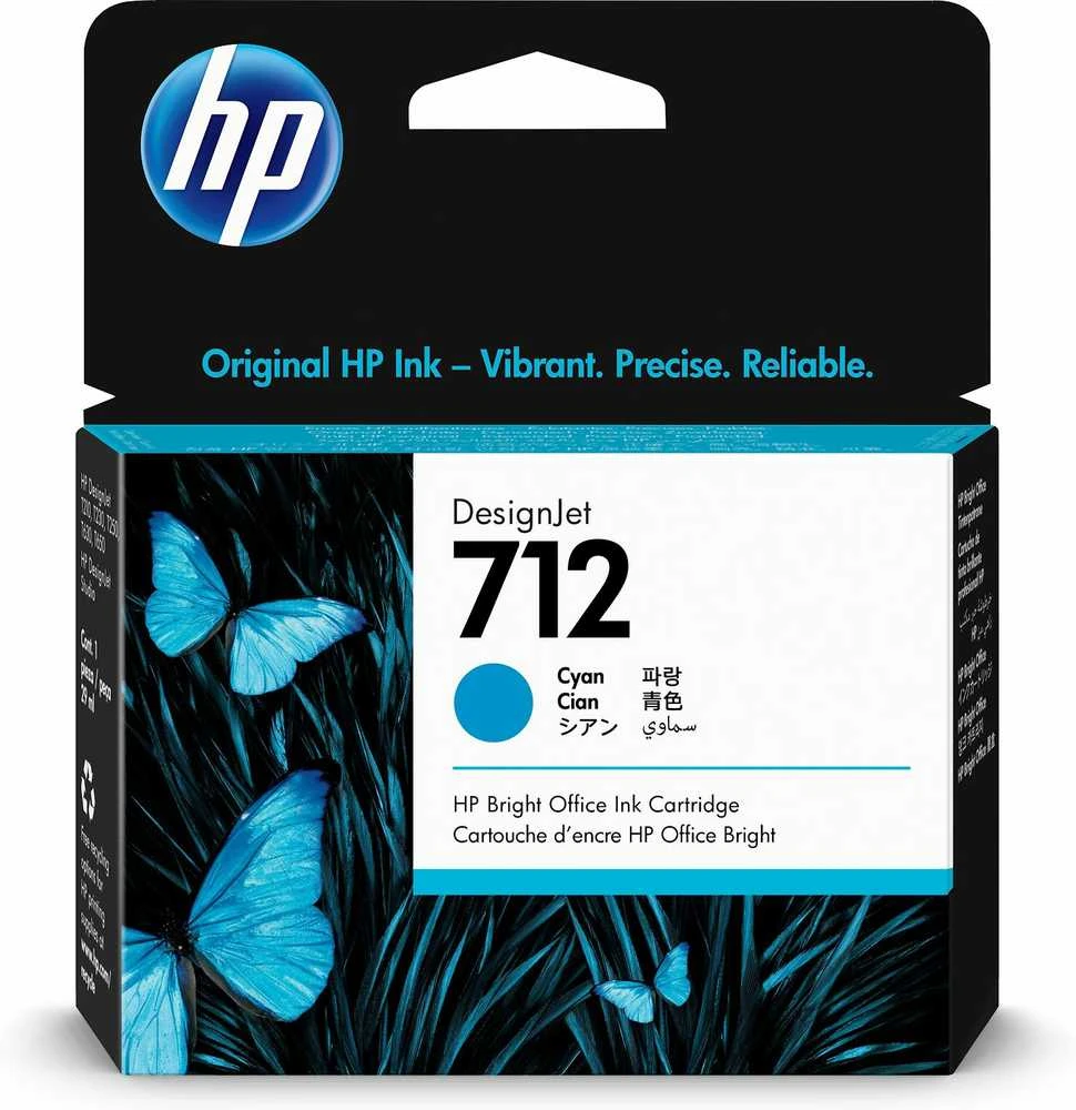 Hewlett Packard (HP) HP 712 29 ml Cyan DesignJet rašalo kasetė