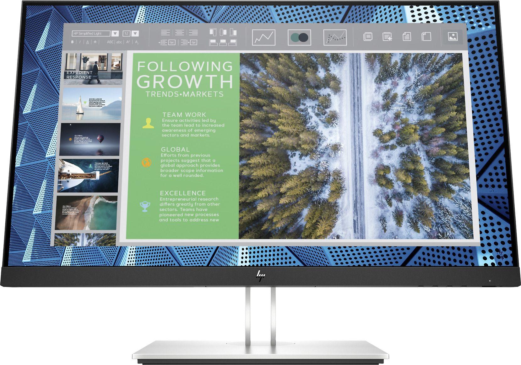 Hewlett Packard (HP) HP EliteDisplay E24q G4 QHD Monitorius - 23.8" 2560x1440 QHD AG, IPS, DisplayPort/HDMI/VGA, 4x USB 3.0, height adjustable, 3 metai