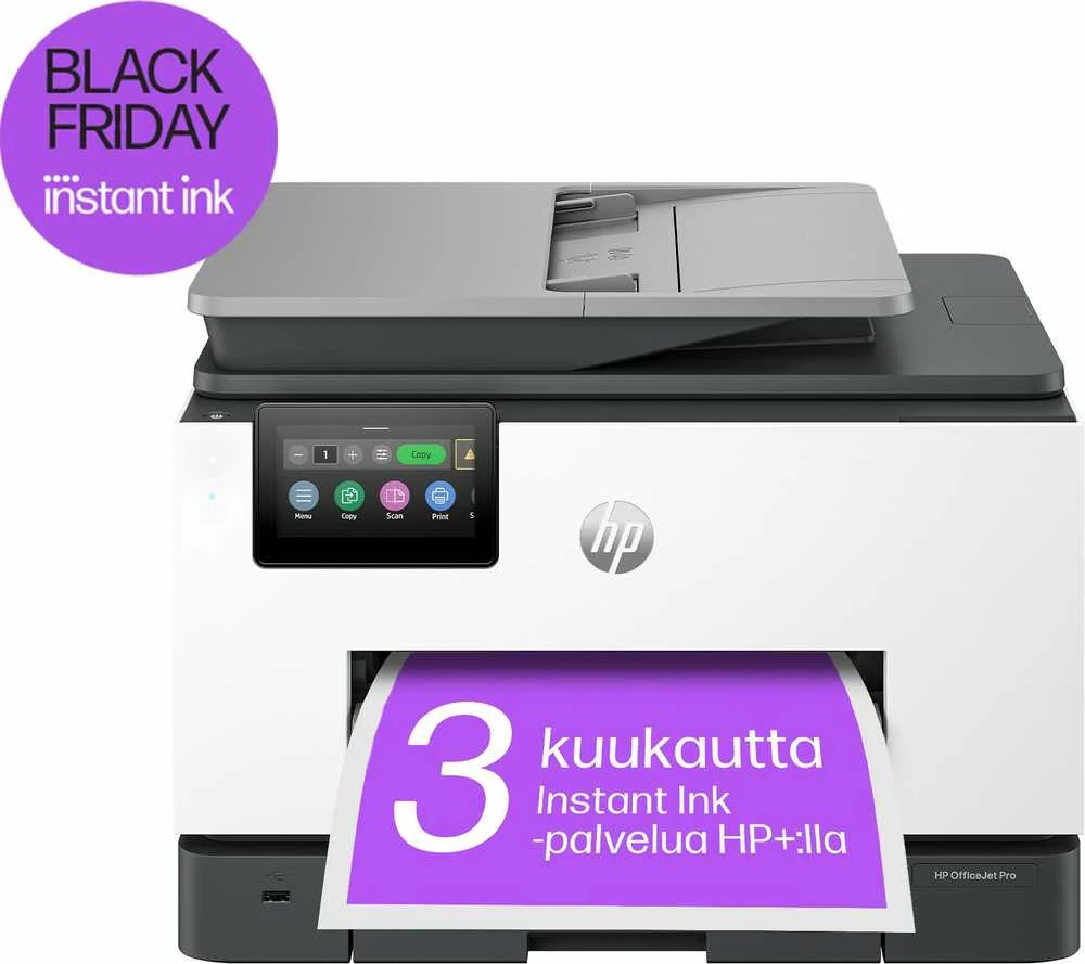 Hewlett Packard (HP) HP OfficeJet Pro 9720e HP+ plataus formato „AiO“ daugiafunkcis spausdintuvas Spausdintuvas - A3/A4 spalvotas rašalinis, spausdinimas / kopijavimas / nuskaitymas, automatinis dokumentų tiektuvas, automatinis dvipusis spausdinimas, LAN, Wifi, 22 psl./min., 250–1500 puslapių per mėnesį (pakeičia OfficeJet Pro 7720)