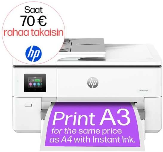 Hewlett Packard (HP) HP OfficeJet Pro 9720e HP+ plataus formato „AiO“ daugiafunkcis spausdintuvas Spausdintuvas - A3/A4 spalvotas rašalinis, spausdinimas / kopijavimas / nuskaitymas, automatinis dokumentų tiektuvas, automatinis dvipusis spausdinimas, LAN, Wifi, 22 psl./min., 250–1500 puslapių per mėnesį (pakeičia OfficeJet Pro 7720)