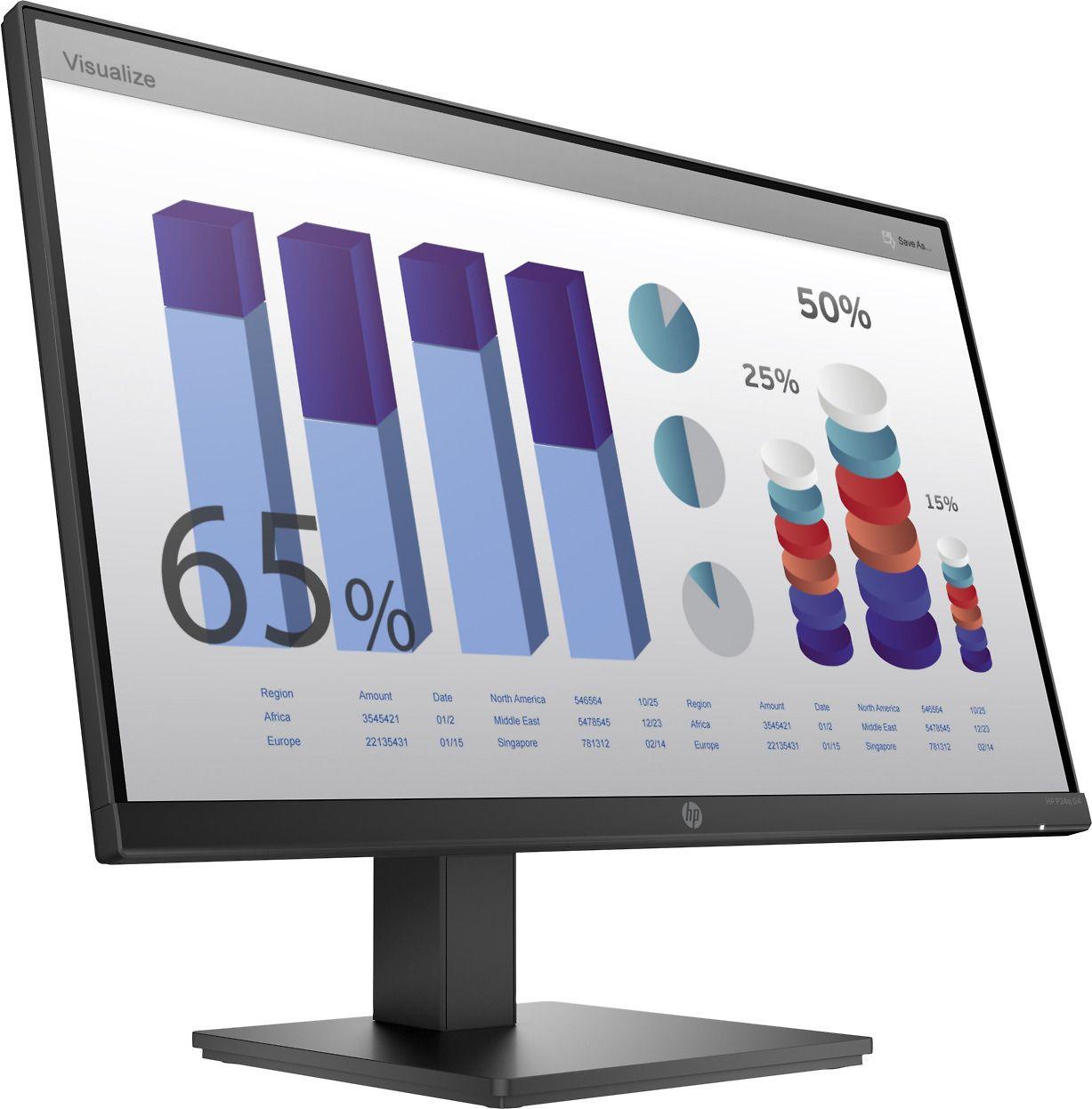 Hewlett Packard (HP) HP ProDisplay P24q G4 QHD monitorius - 23,8" 2560x1440 QHD AG, IPS, HDMI/VGA, reguliuojamas aukštis, 3 metai
