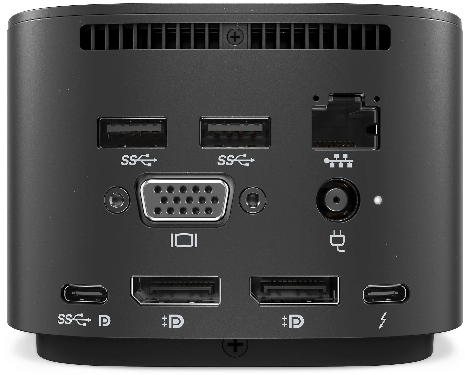 Hewlett Packard (HP) HP TB Dock G2 120W – 3x USB 3.0, 2x USB-C(15W), 1x USB-C Thunderbolt 3, 2x DisplayPort, 1x VGA, 1x RJ-45, 1x combo audio lizdas