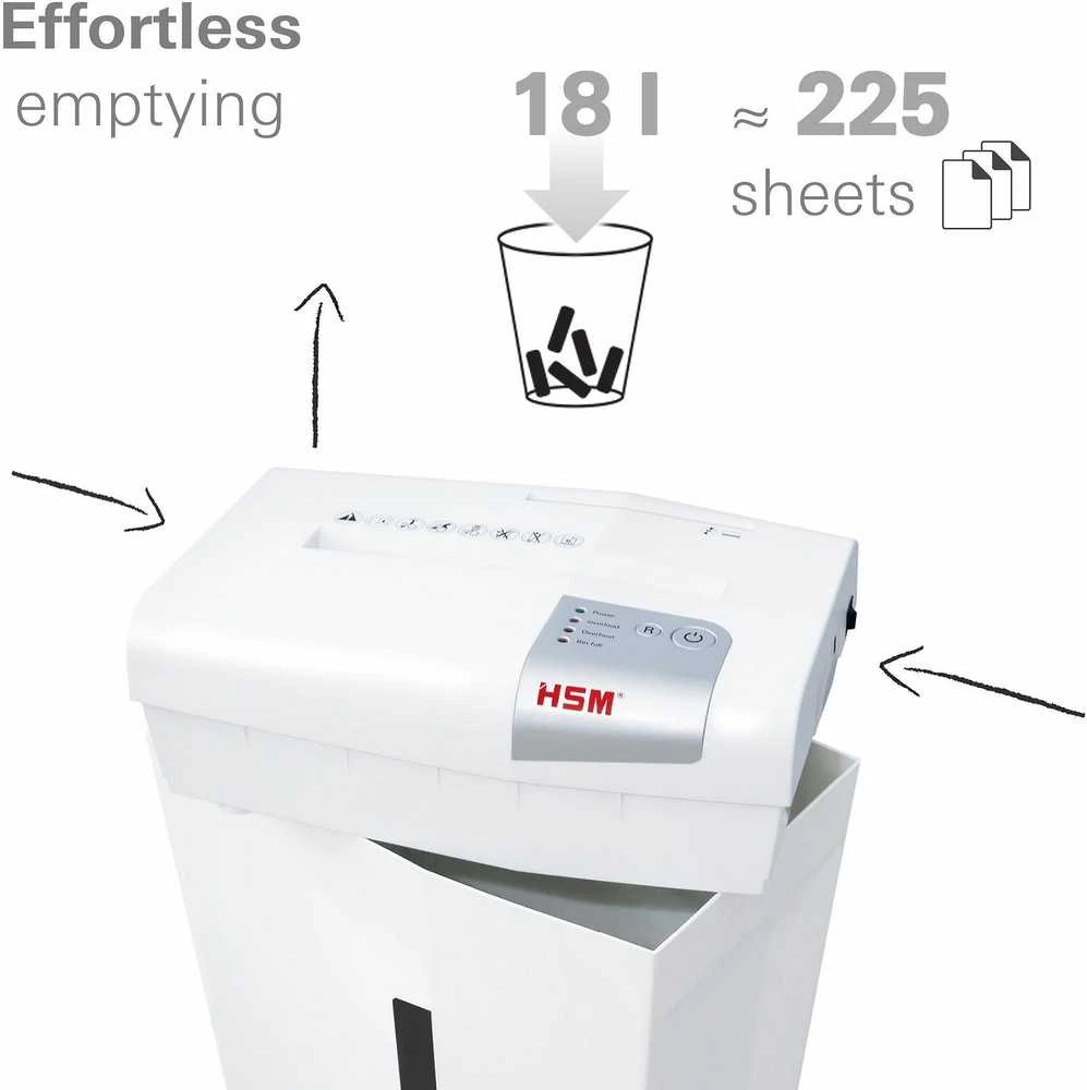 HSM 1044121 HSM Shredstar X8 - skersinis pjūvis 4,5x30mm/ 8 lakštai 80 g/ 18 l šiukšliadėžė/ P-4