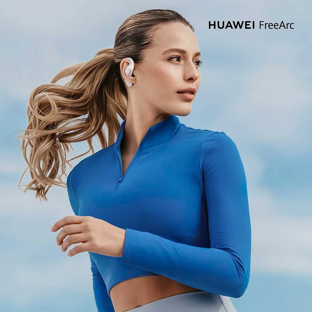 HUAWEI FreeArc ausinės sportuojant profiliu