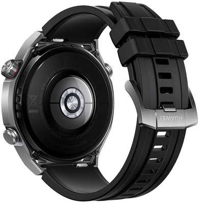 Išmanusis laikrodis Huawei Watch Ultimate Expedition, Sidabrinės ir juodos spalvos korpusas su juodu dirželiu