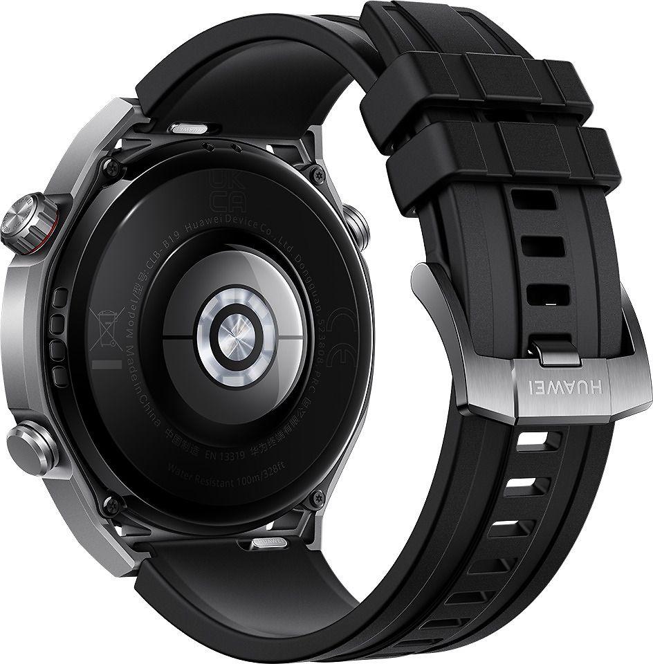 Išmanusis laikrodis Huawei Watch Ultimate Expedition, Sidabrinės ir juodos spalvos korpusas su juodu dirželiu