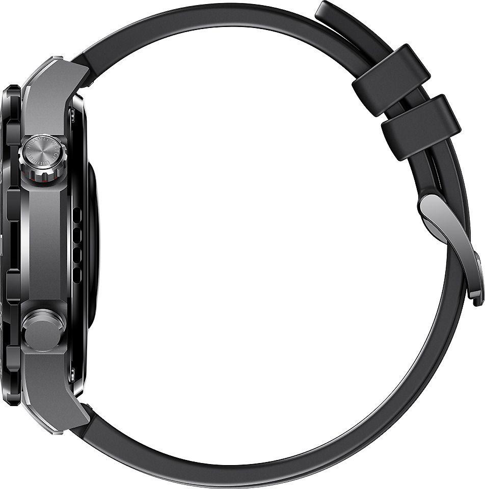 Išmanusis laikrodis Huawei Watch Ultimate Expedition, Sidabrinės ir juodos spalvos korpusas su juodu dirželiu