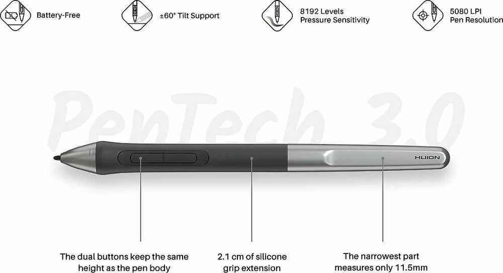 Huion Inspiroy 2 M H951P grafinė planšetė