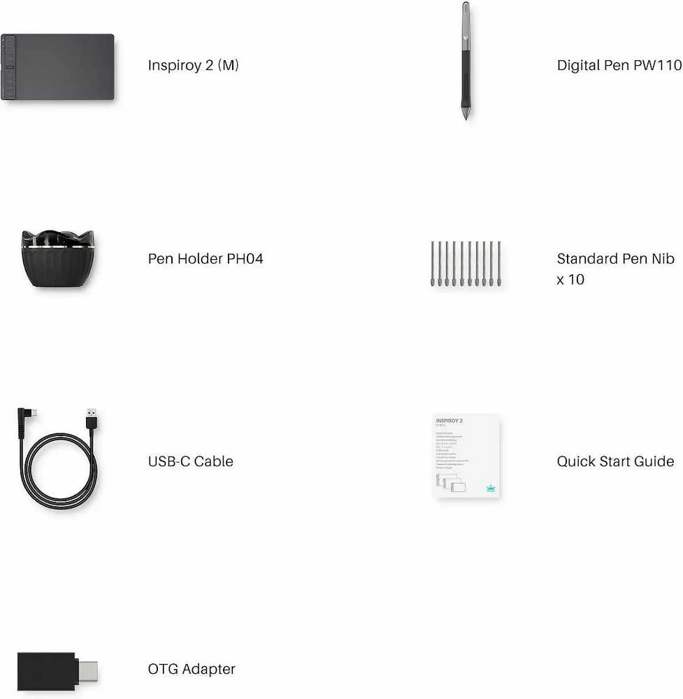 Huion Inspiroy 2 M H951P grafinė planšetė