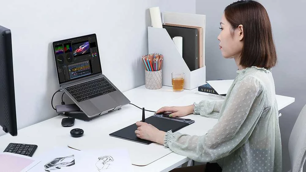 Bevielė grafinė planšetė HUION Inspiroy Dial 2