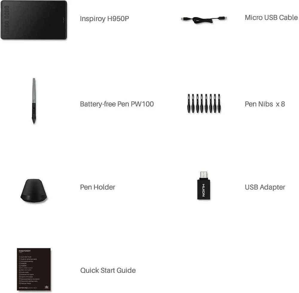 Grafinė planšetė HUION Inspiroy H950P