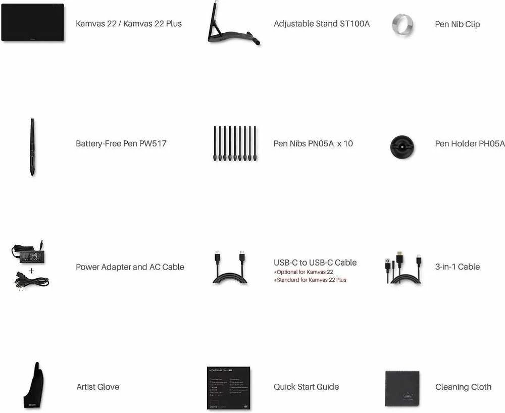 Huion Kamvas 22 Plus GS2202 grafinė planšetė