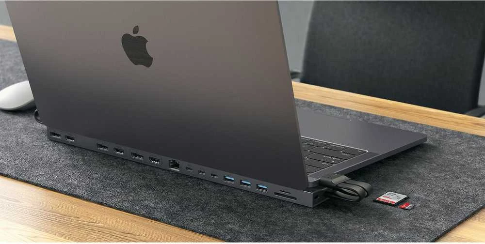 Hiper | „HyperDrive Triple-4K“ prijungimas – skirtas „Intel“ ir „M1/M2 Pro“ / „Max MB Pro“.