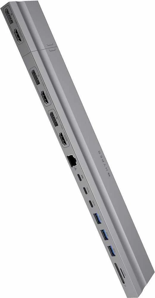 Hiper | „HyperDrive Triple-4K“ prijungimas – skirtas „Intel“ ir „M1/M2 Pro“ / „Max MB Pro“.