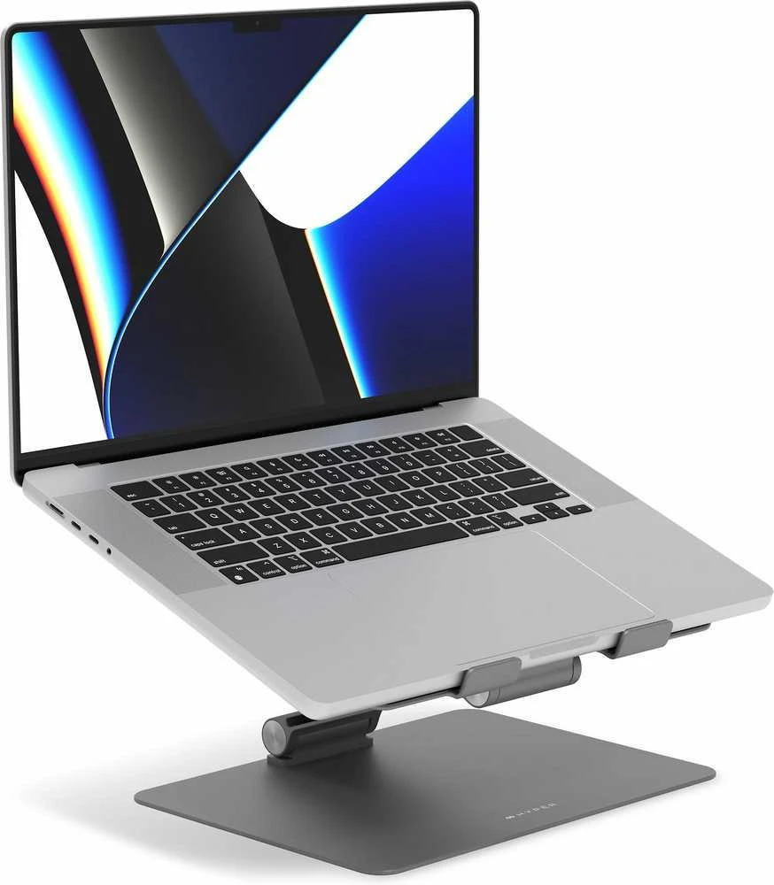 Hyper Stalo laikiklis | HyperSpace ergonomiškas reguliuojamas nešiojamojo kompiuterio stovas | Aukščio reguliavimas | 16 colių | Pilkas
