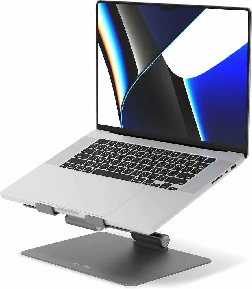 Hyper Stalo laikiklis | HyperSpace ergonomiškas reguliuojamas nešiojamojo kompiuterio stovas | Aukščio reguliavimas | 16 colių | Pilkas