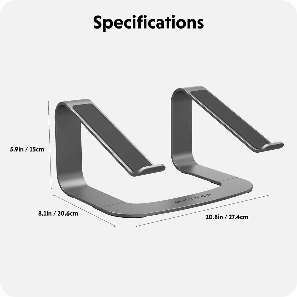Hyper Desk Mount | HyperSpace Ergonomic Nešiojamas kompiuteris Stand | 16 " | Space Gray
