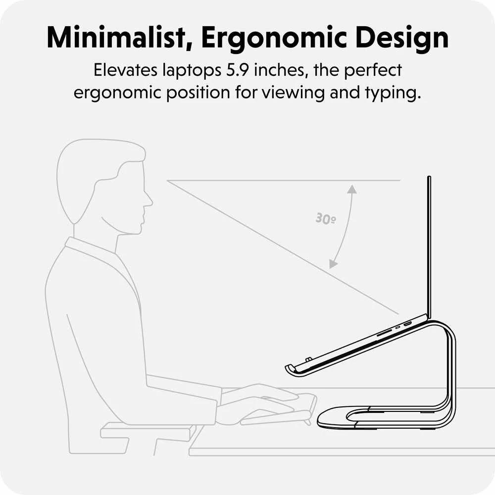 Hyper Desk Mount | HyperSpace Ergonomic Nešiojamas kompiuteris Stand | 16 " | Space Gray
