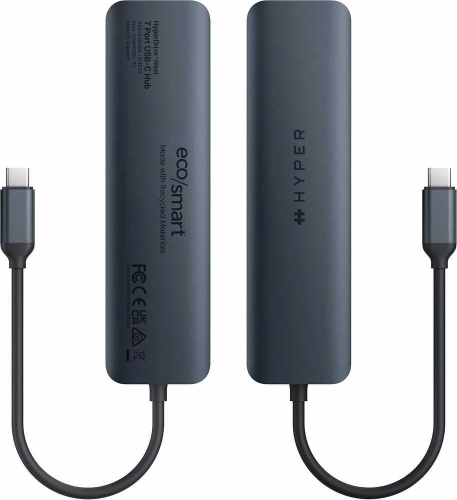 Hiper | „HyperDrive EcoSmart Gen.2“ universalus USB-C 7-in-1 šakotuvas su 100 W PD maitinimo perdavimu