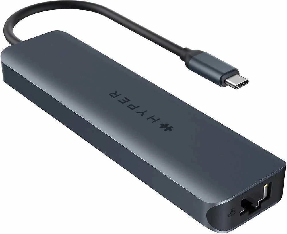 Hiper | „HyperDrive EcoSmart Gen.2“ universalus USB-C 7-in-1 šakotuvas su 100 W PD maitinimo perdavimu