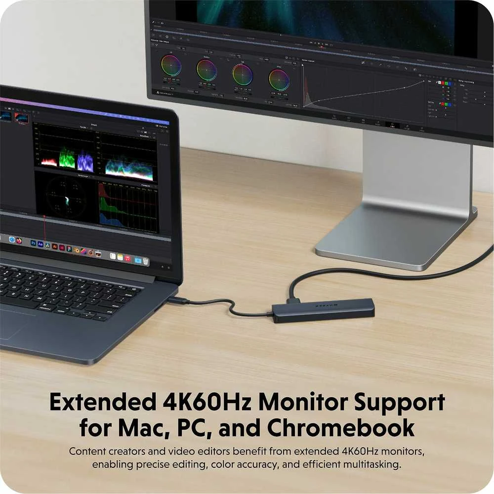 Hiper | „HyperDrive EcoSmart Gen.2“ universalus USB-C 7-in-1 šakotuvas su 100 W PD maitinimo perdavimu