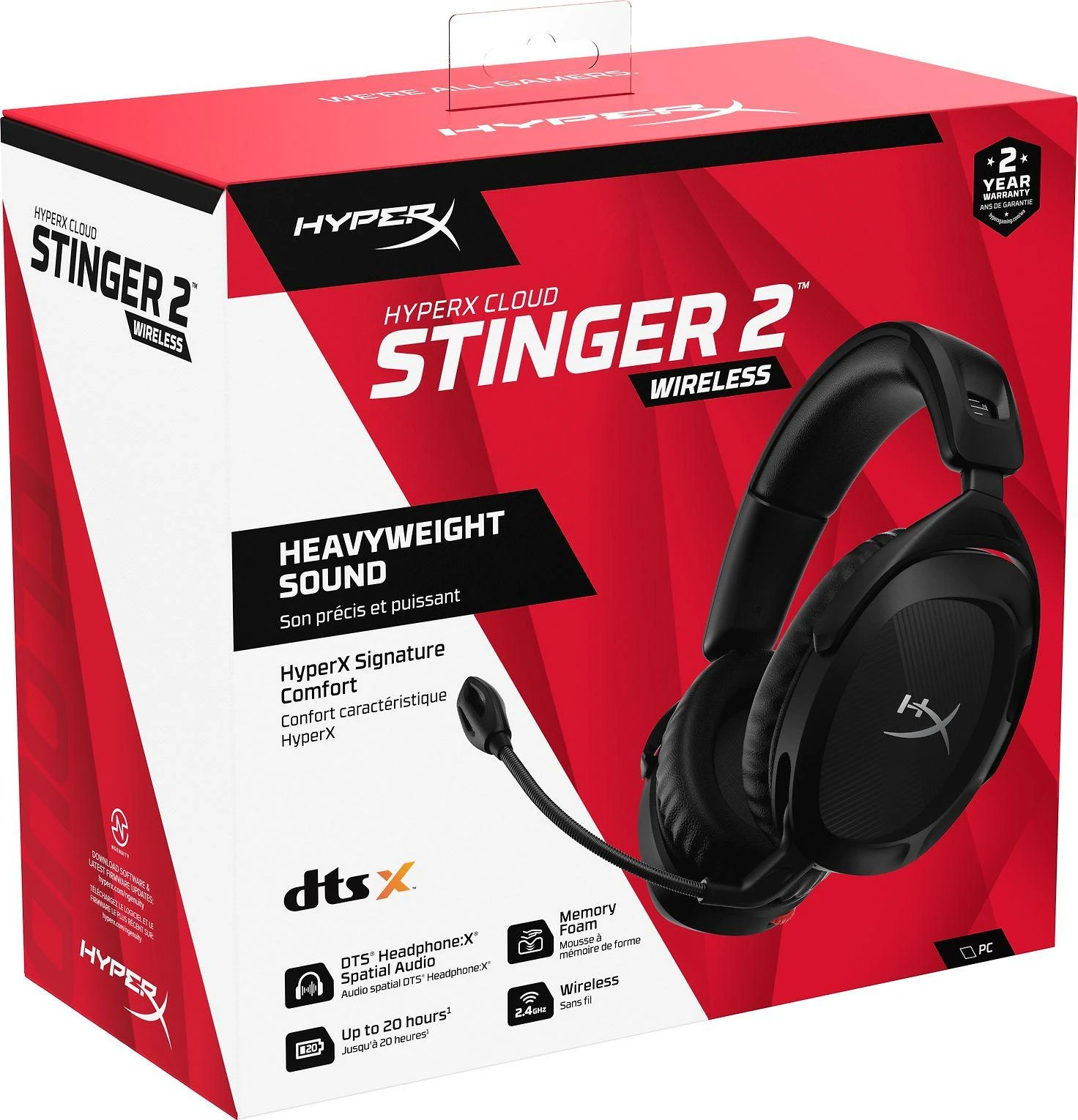 Žaidmų ausinės HyperX Cloud Stinger 2, Belaidės