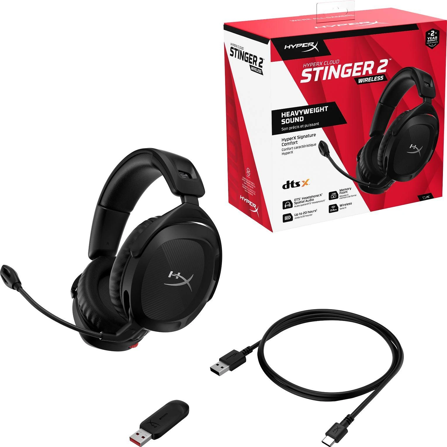 Žaidmų ausinės HyperX Cloud Stinger 2, Belaidės