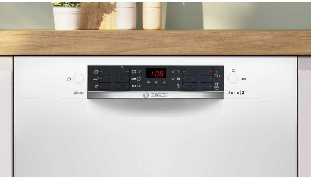 Bosch SMU26AW11S Serija 2, Indaplovė, montuojama iš apačios, 60 cm, Balta