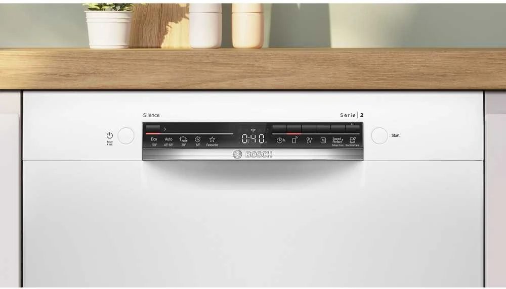Bosch SMU2HVW02S Serija 2, Indaplovė, montuojama iš apačios, 60 cm, Balta