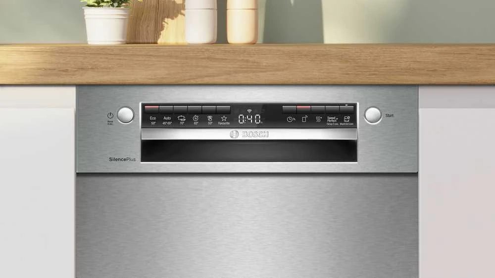 Bosch SPU4HMS10E Serija 4, Indaplovė, montuojama iš apačios, 45 cm, Šlifuotas plienas