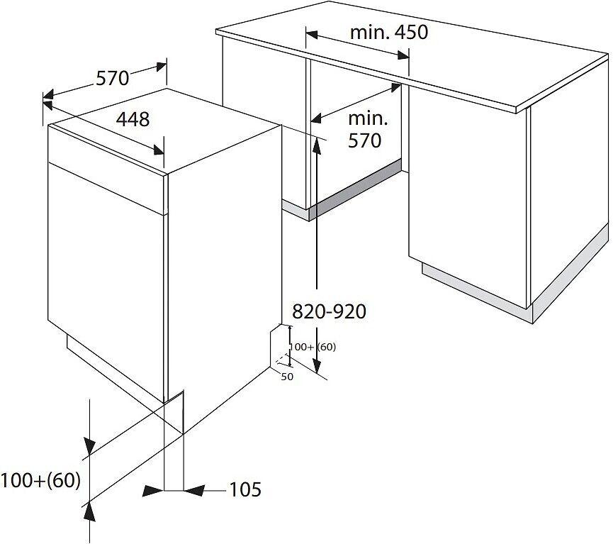 Indaplovė Gram OM 4330-90 RT X/1 astianpesukone, teräs